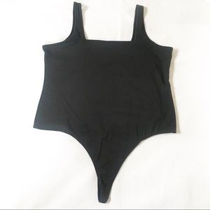 ✨BP black square neck bodysuit 3x plus size thong